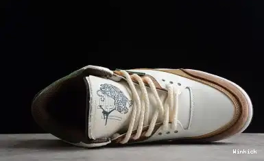 SE Dark 398614-500 Jordan White Brown 3 Green Retro Shoes Air 0526